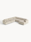 Melva XL Corduroy Corner Sofa — Oatmeal