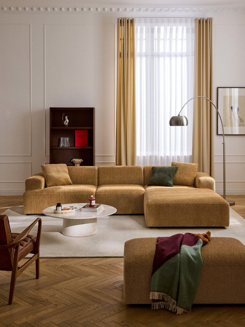 Melva Corner Sofa (4-seater) — Yellow