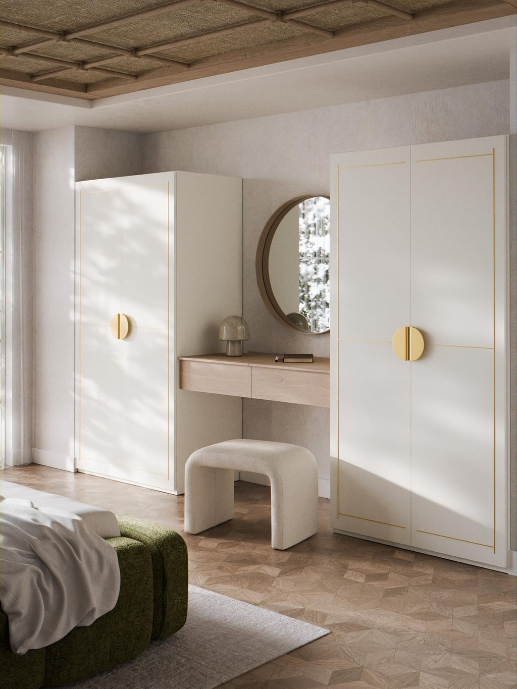 Denise Modular Hinged-Door Wardrobe, 100 cm Width, in various sizes