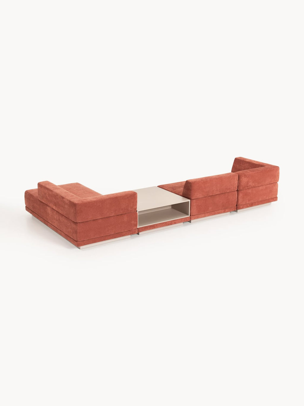 Colin Modular Corner Sofa (4-seater) with Coffee Table — Camel