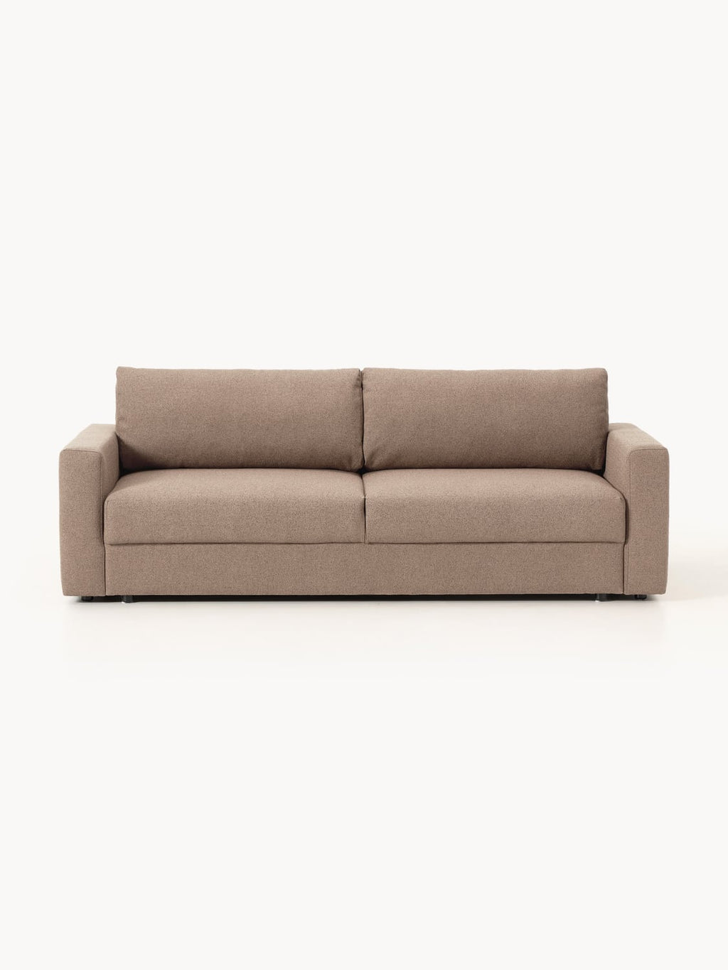 Tasha Bouclé-Sofa Bed (3-seater) with Storage — Taupe
