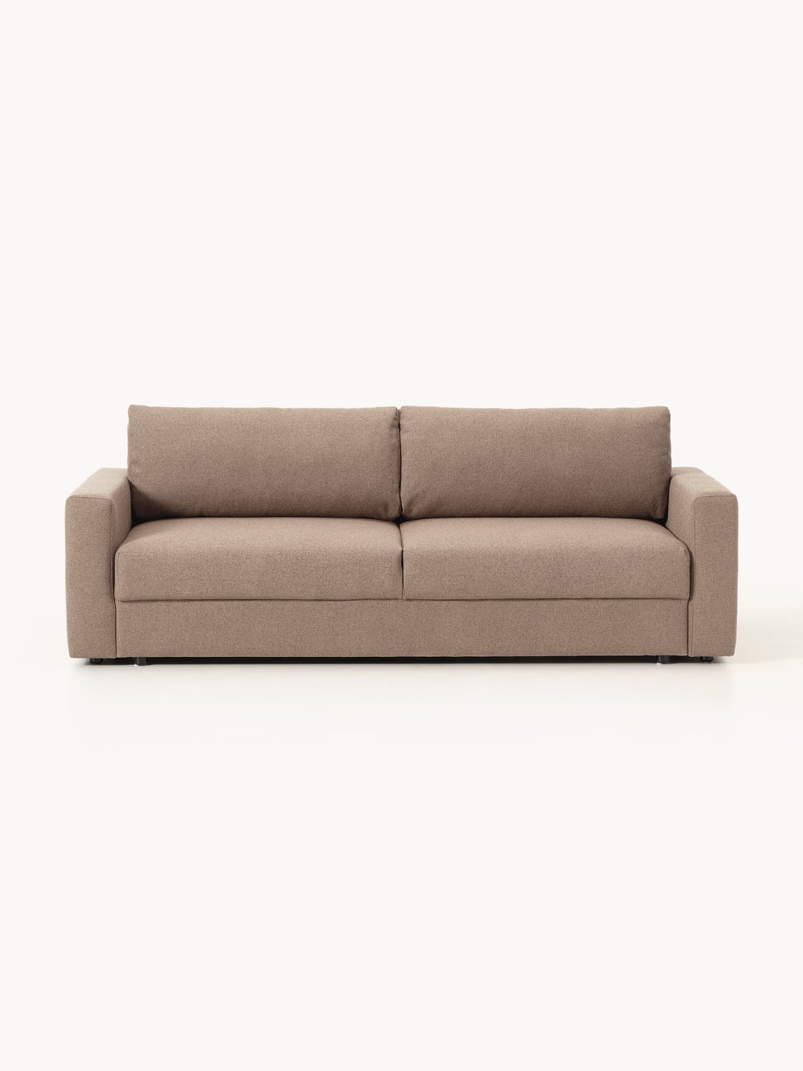 Tasha Bouclé-Sofa Bed (3-seater) with Storage — Taupe
