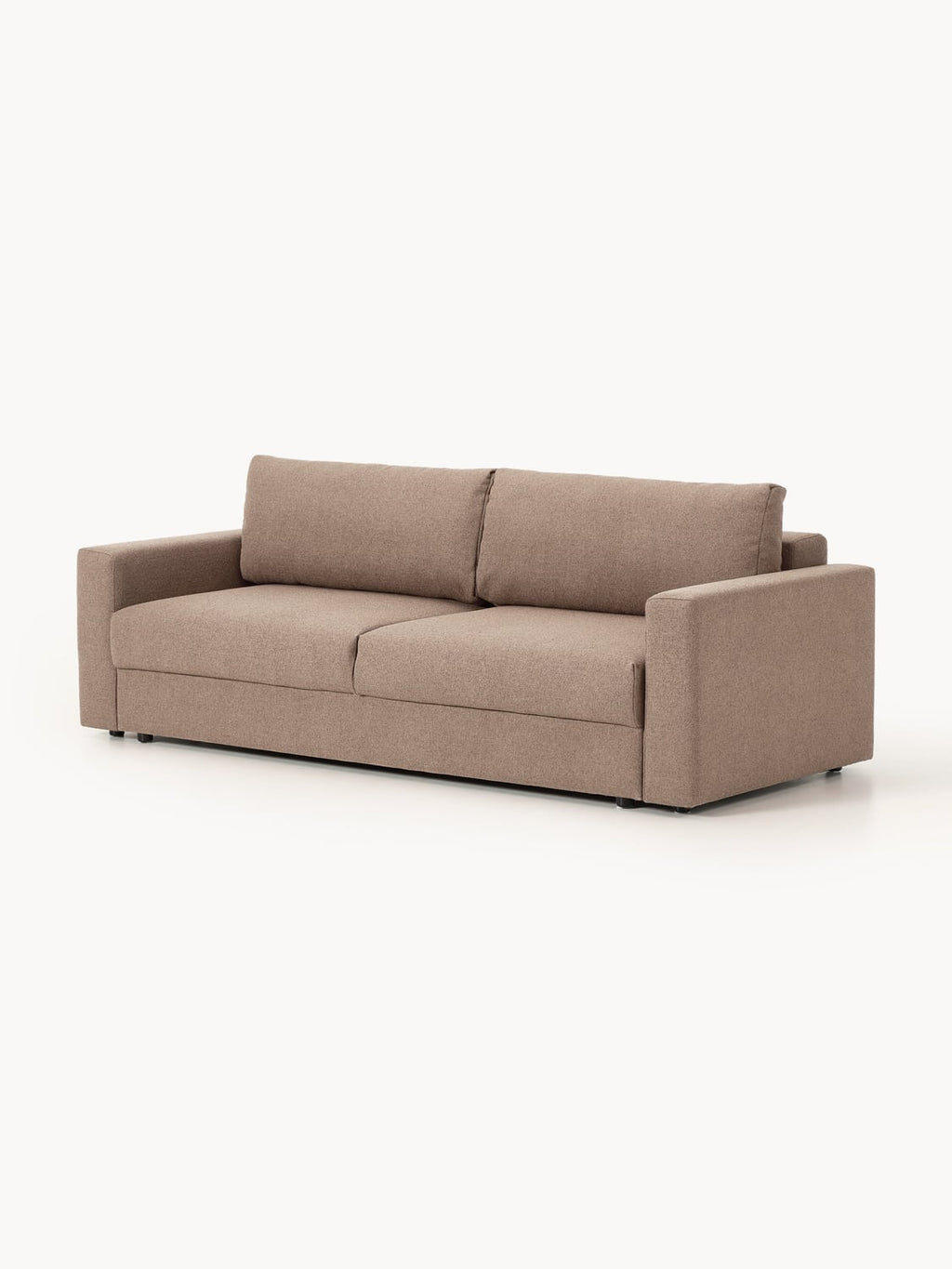 Tasha Bouclé-Sofa Bed (3-seater) with Storage — Taupe