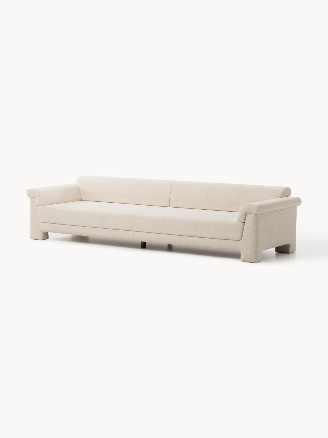 Atlas Bouclé Sofa (4-seater) — Light Grey