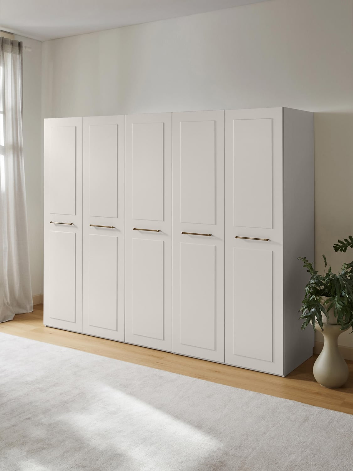 Charlotte Modular Hinged-Door Wardrobe, 250 cm Width, in various sizes