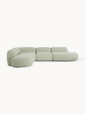 Wolke Modular Bouclé-XL Corner Sofa with Chaise Longue — Oatmeal