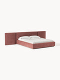 Otis Upholstered Bed with Folding Headboard — Warm Grey