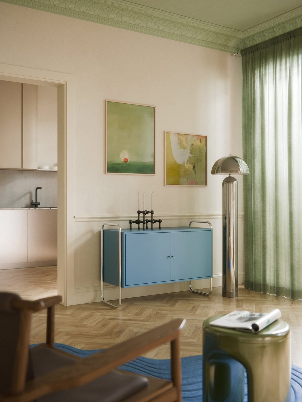 Robyn Metal-Sideboard — Stone Grey