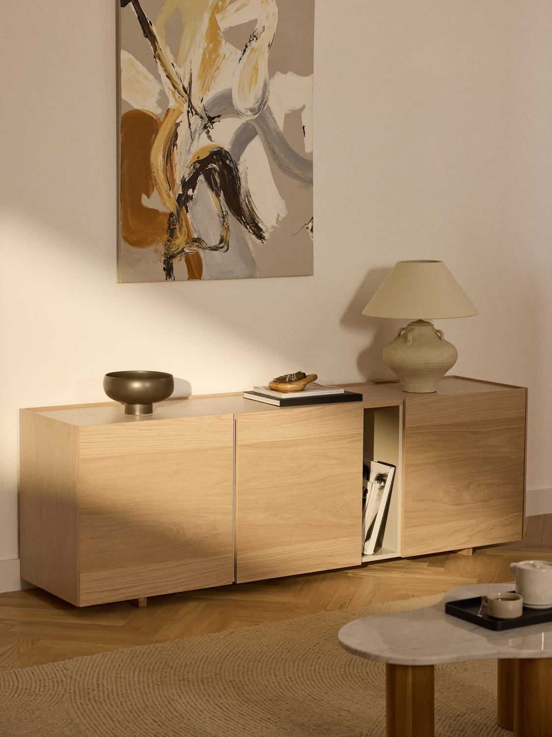 Larsen Wooden Sideboard — Dune