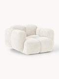 Tayla Lounge Chair in Teddy Bouclé — Off-White