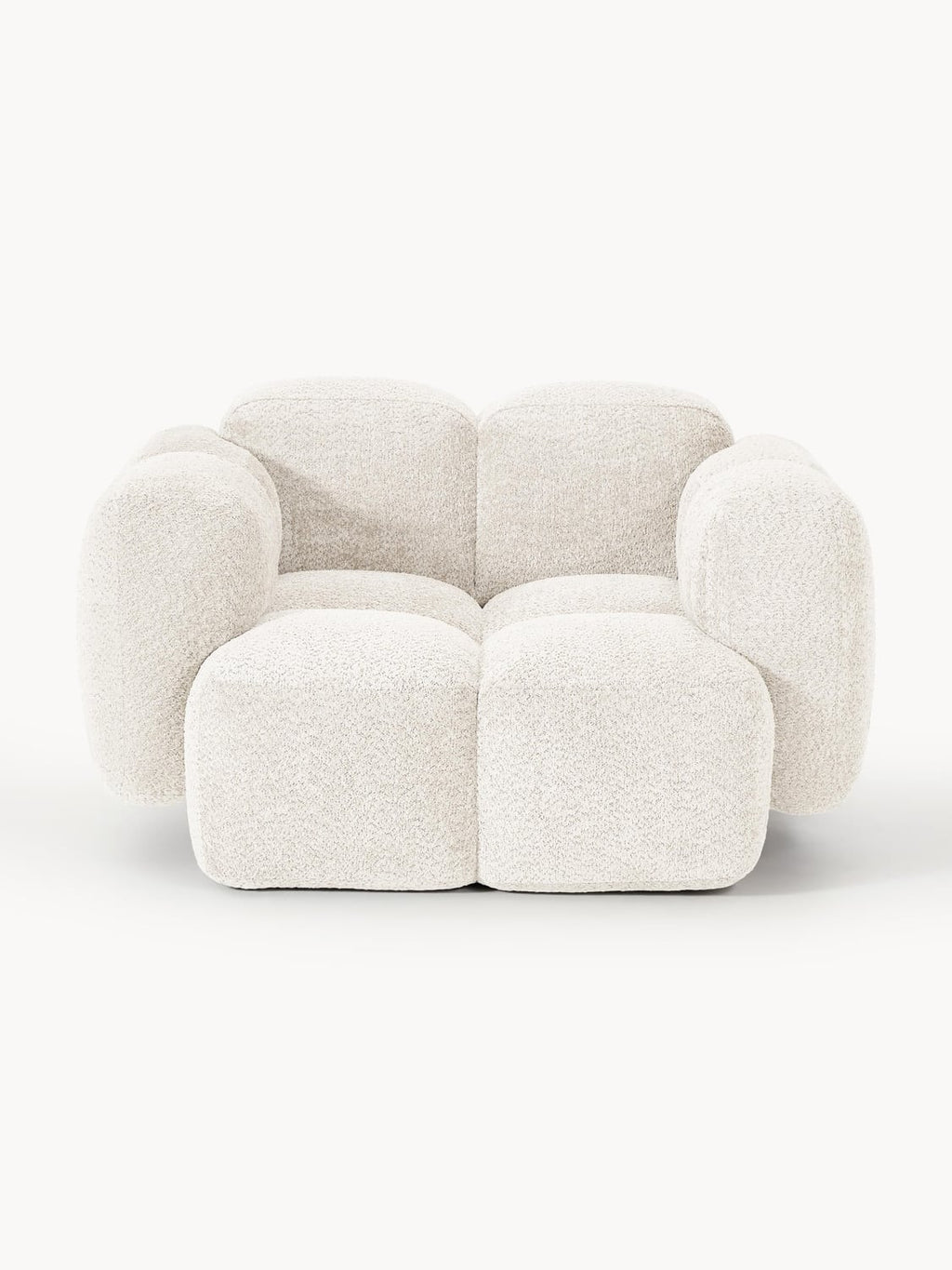 Tayla Lounge Chair in Teddy Bouclé — Off-White