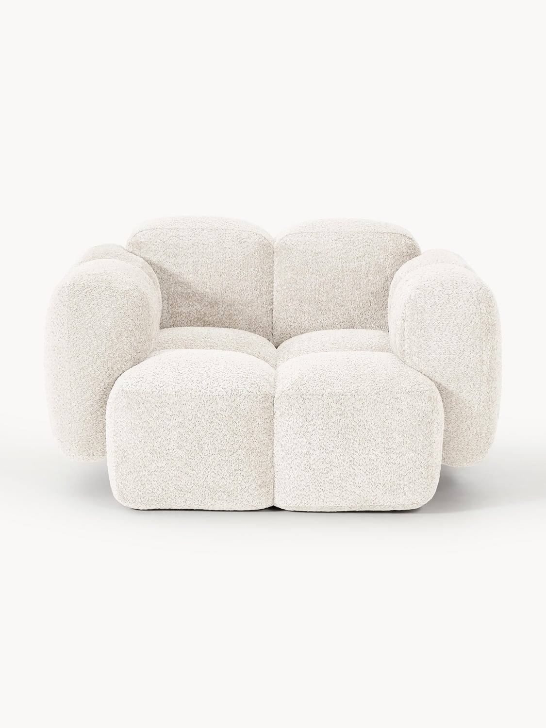 Tayla Lounge Chair in Teddy Bouclé — Off-White
