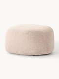 Wolke Oval Bouclé Sofa Ottoman — Beige
