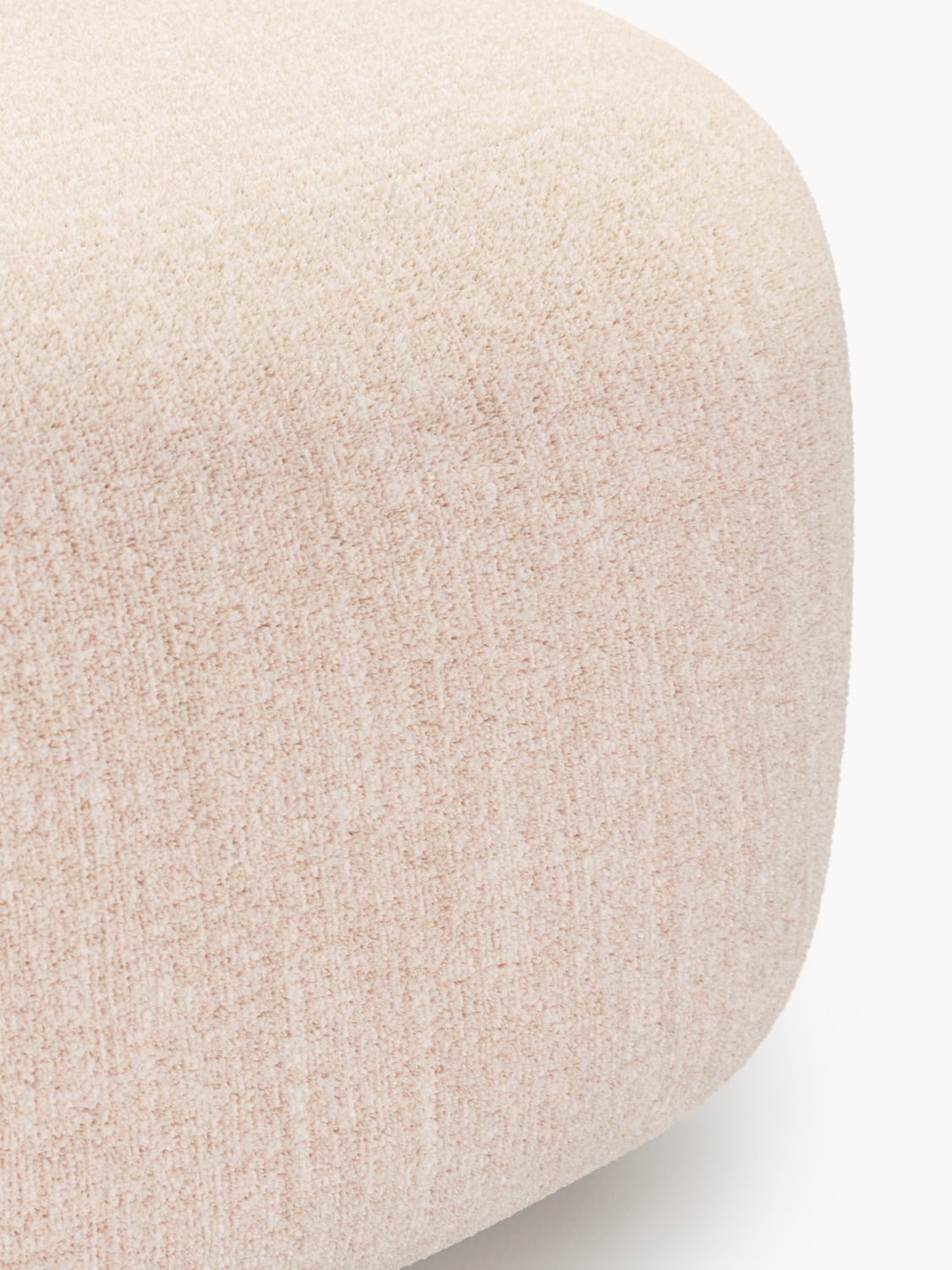 Wolke Oval Bouclé Sofa Ottoman — Beige
