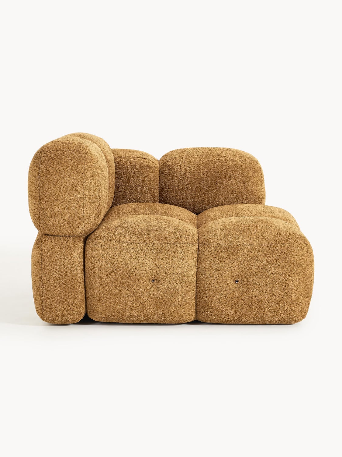 Tayla Corner Module in Teddy Bouclé — Caramel