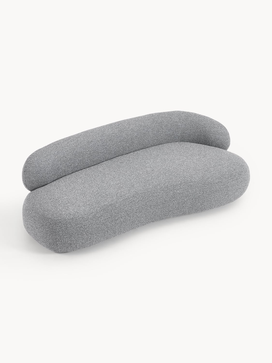 Alba Bouclé Sofa (3-seater) — Grey