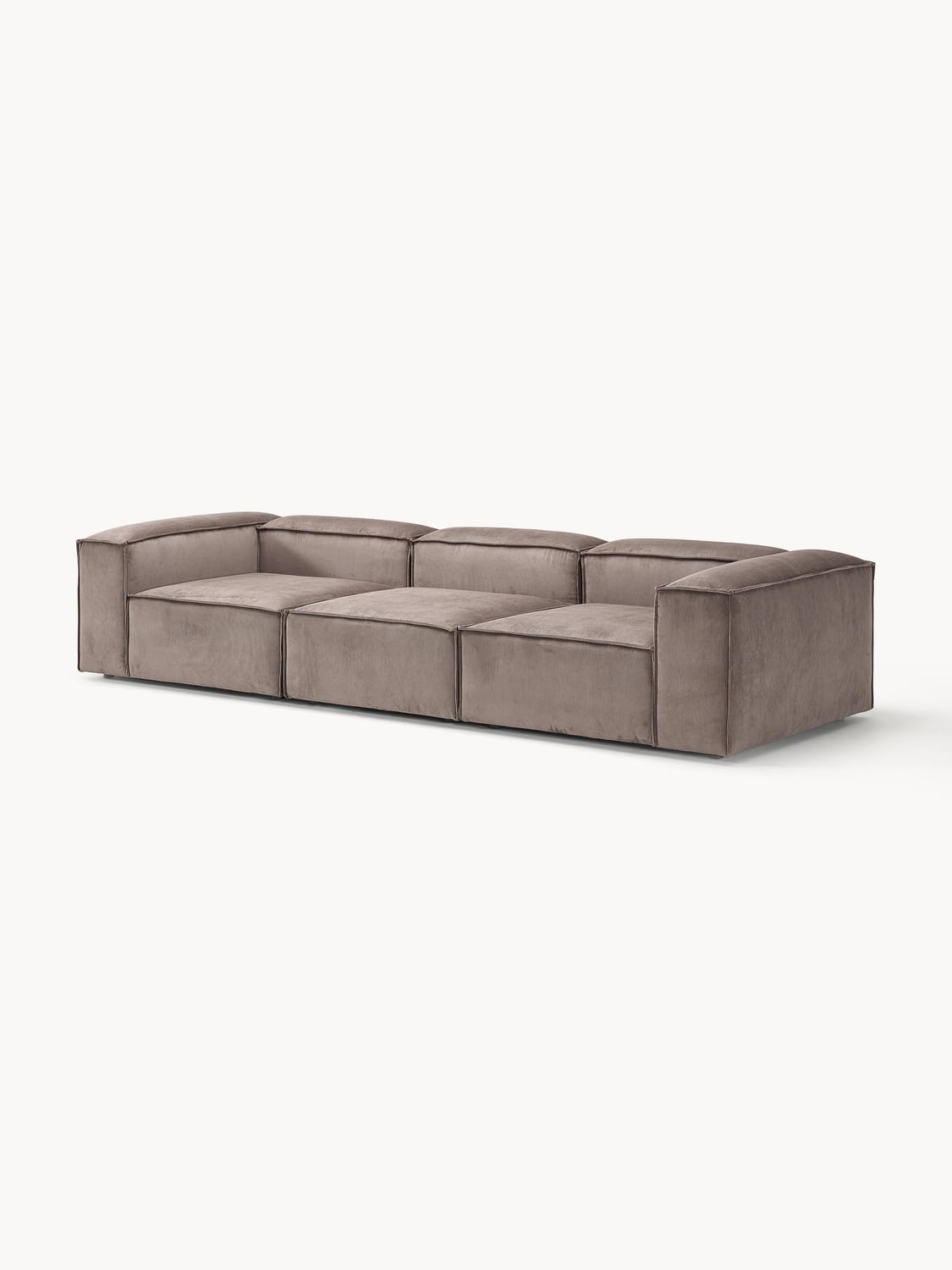 Lennon Modular Sofa (4-seater) in Corduroy — Taupe