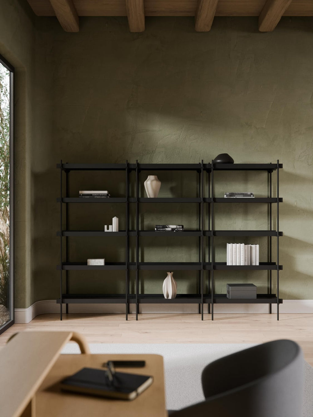 Rio Tall Shelving Unit — Grey