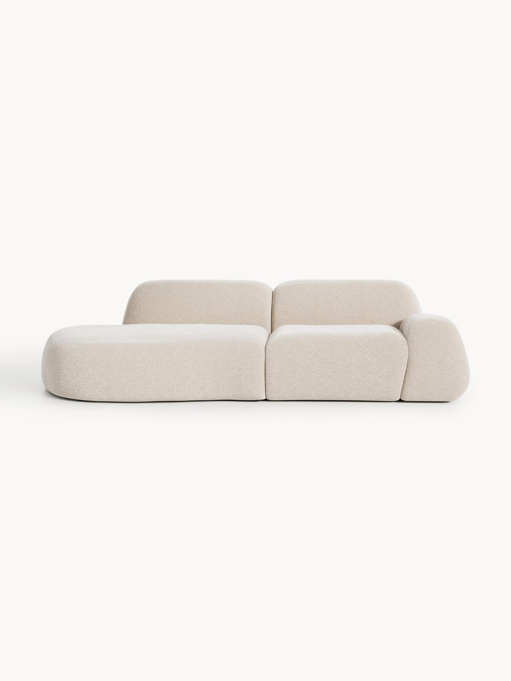Wolke Modular Sofa (3-seater) with Chaise Longue — Pearl Grey