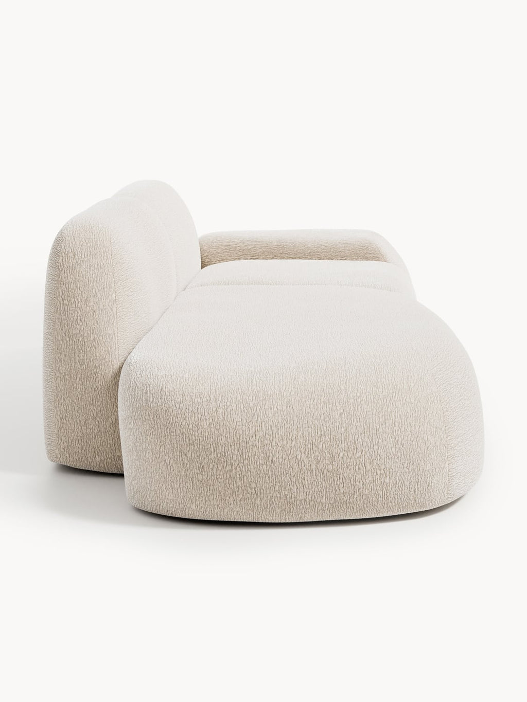 Wolke Modular Sofa (3-seater) with Chaise Longue — Pearl Grey