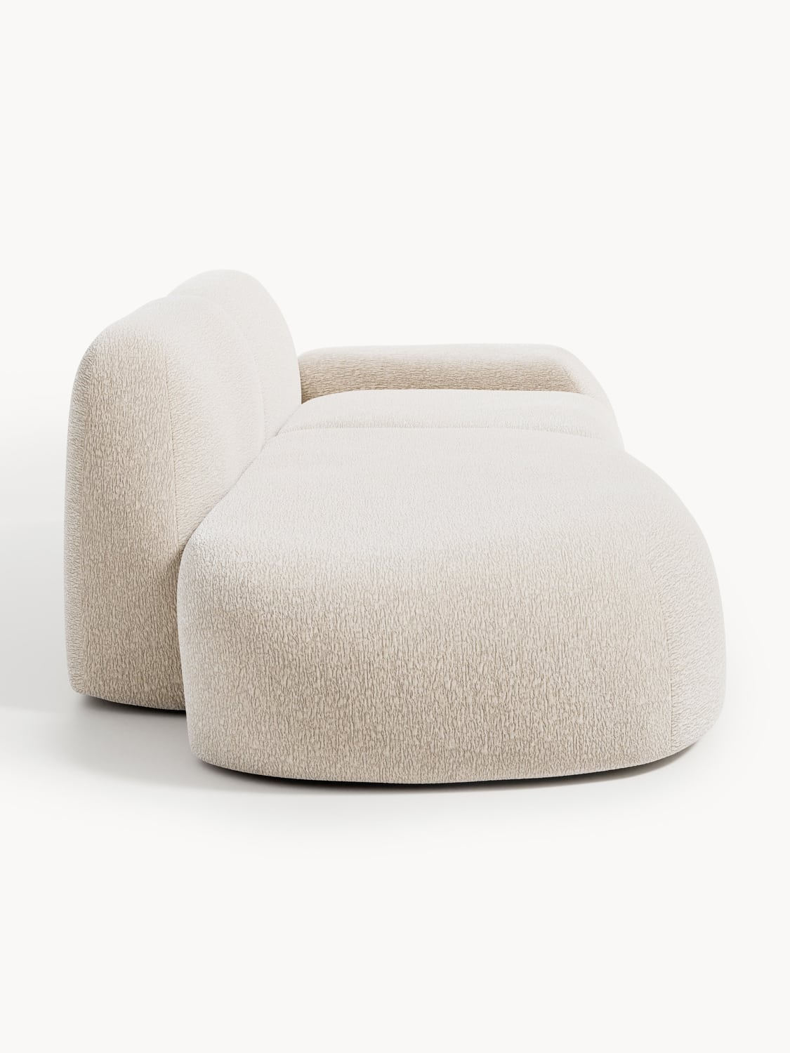 Wolke Modular Sofa (3-seater) with Chaise Longue — Pearl Grey