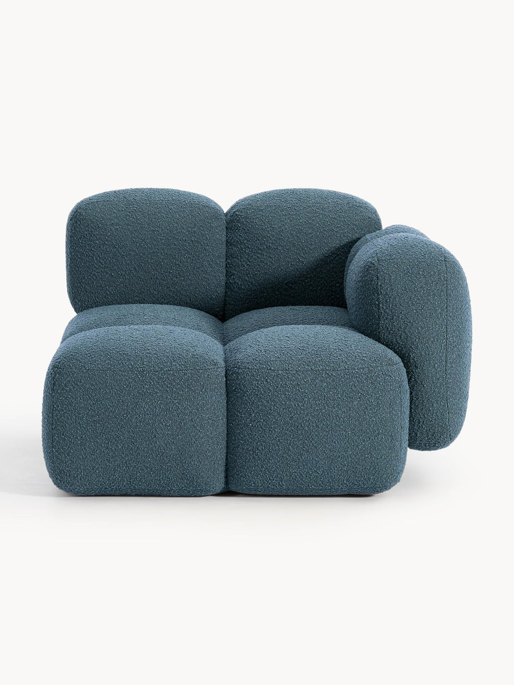 Tayla Corner Module in Bouclé — Petrol