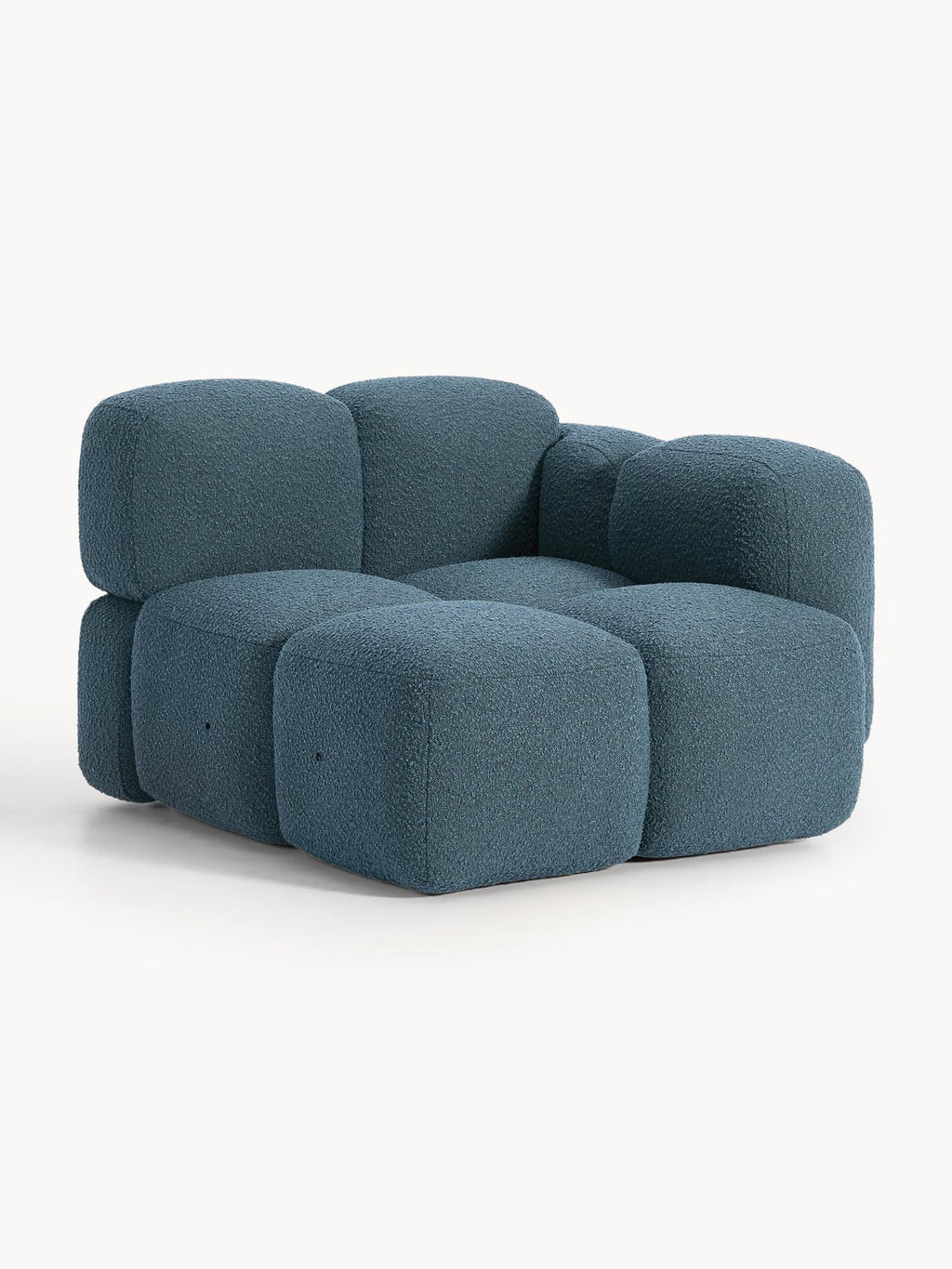 Tayla Corner Module in Bouclé — Petrol