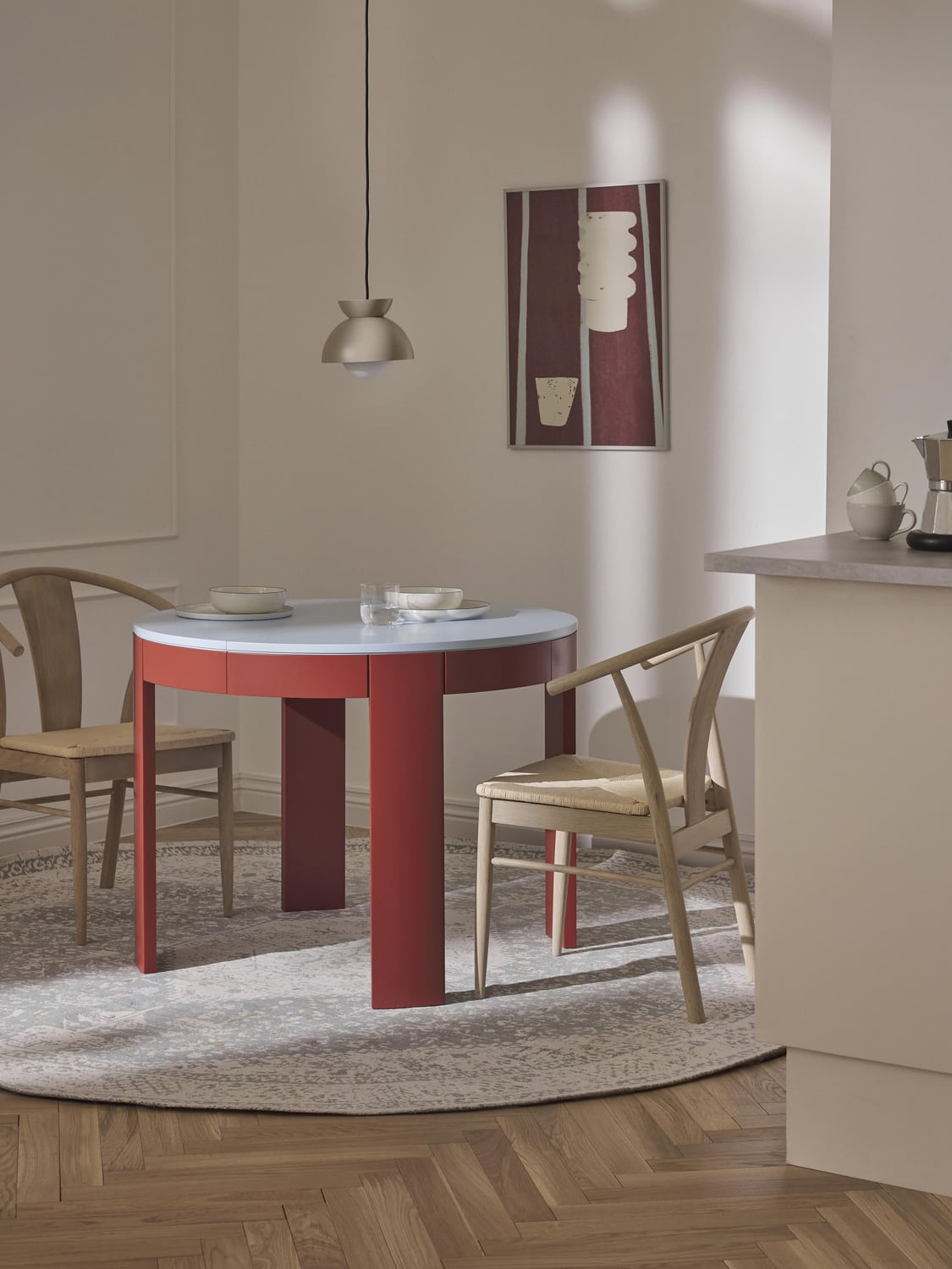 Samos Extendable Dining Table, 100 - 140 x 75 cm — Camel