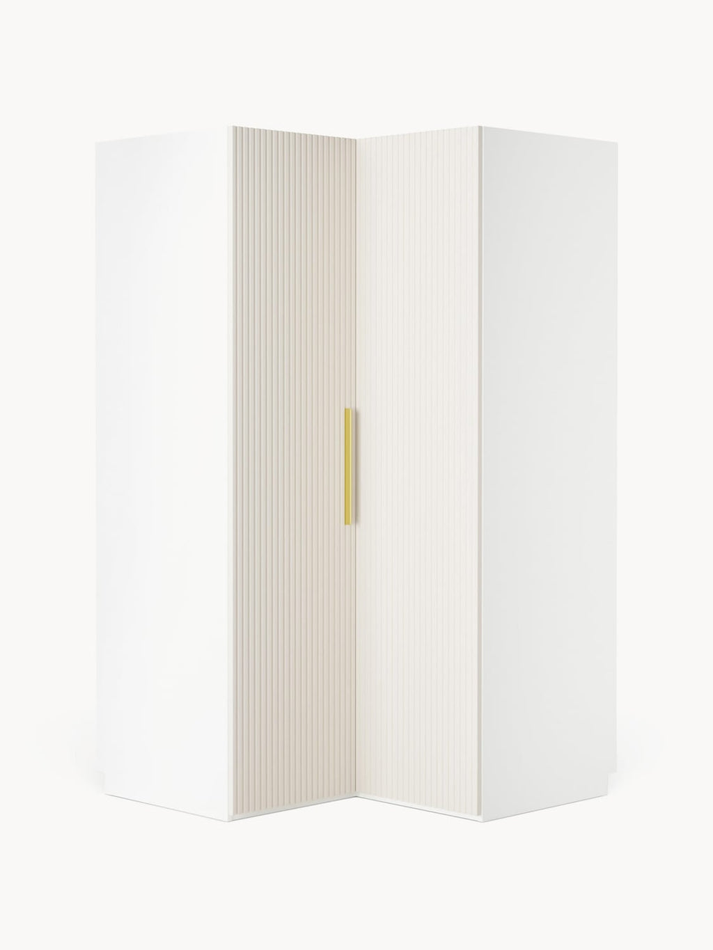 Simone Modular Corner Wardrobe, 115 cm Width — Off-White