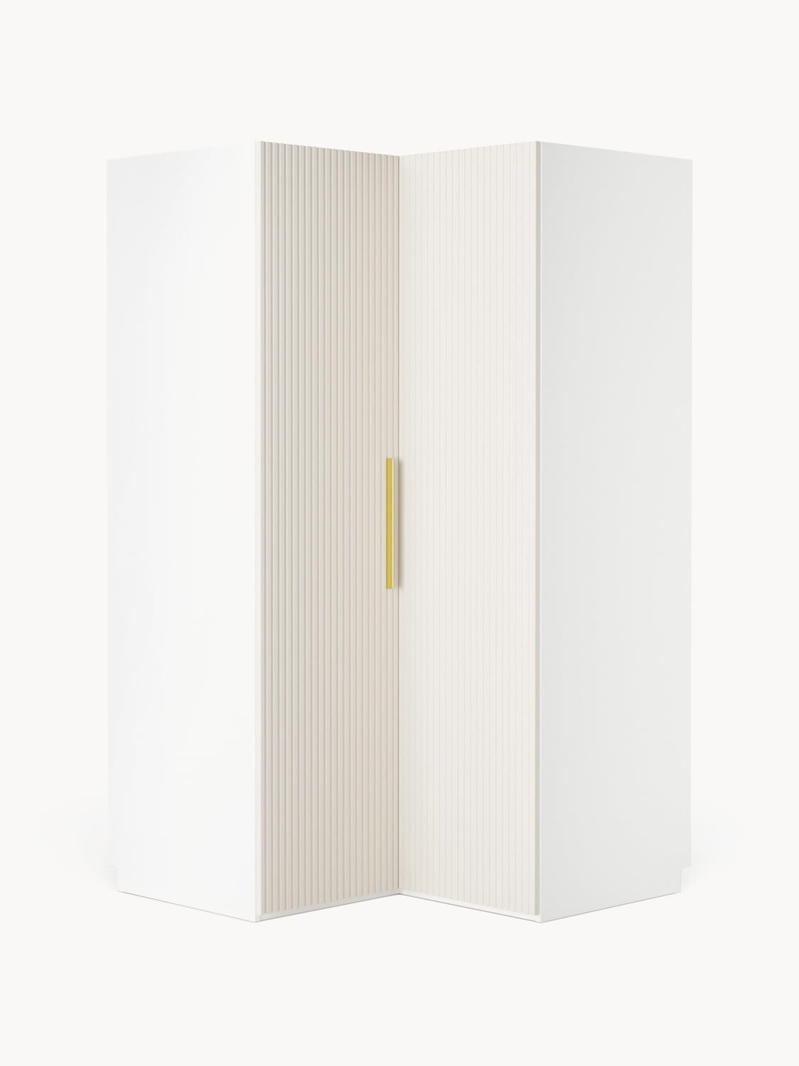 Simone Modular Corner Wardrobe, 115 cm Width — Off-White