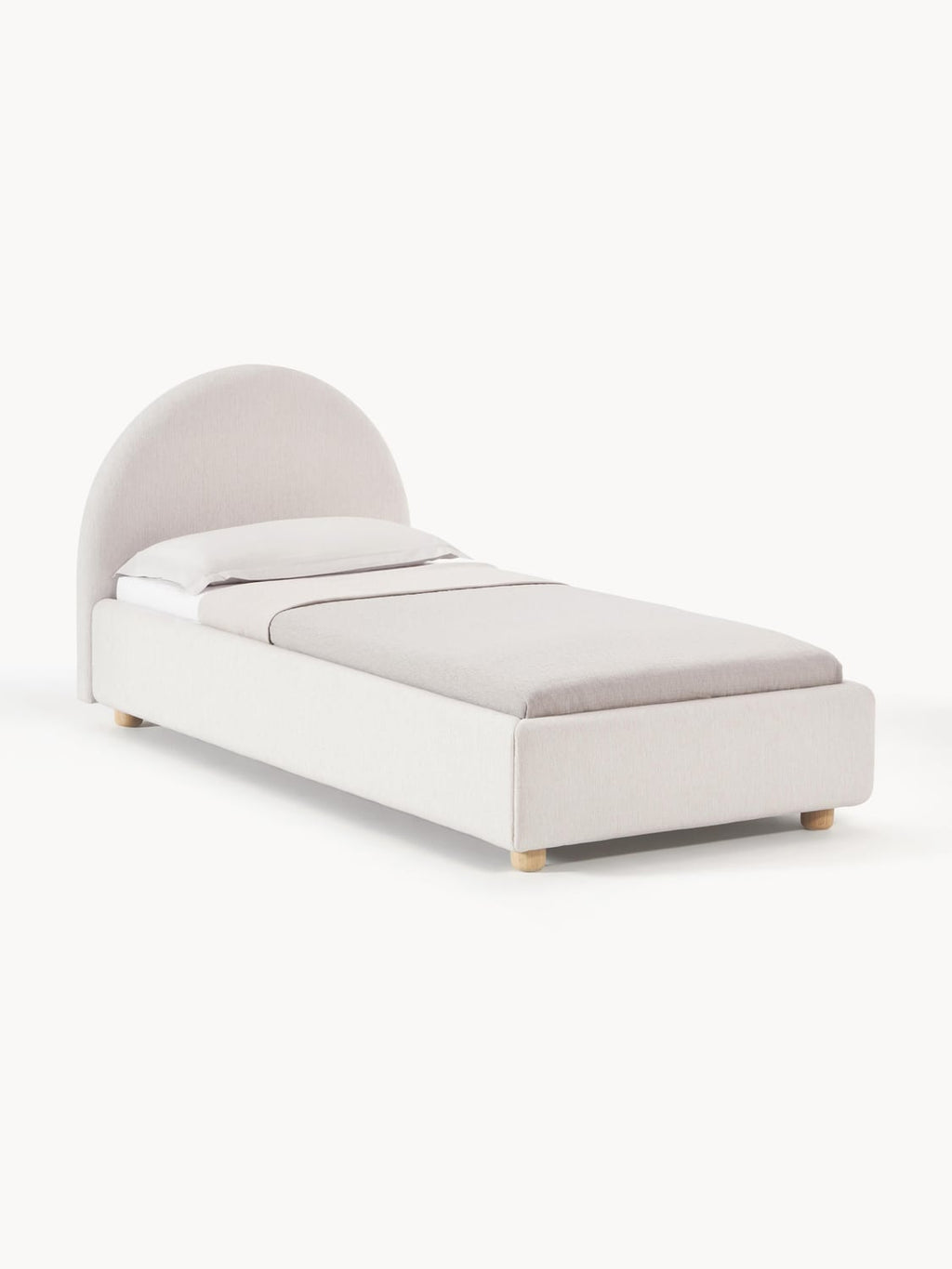 Ebba Single Bed — Off-White