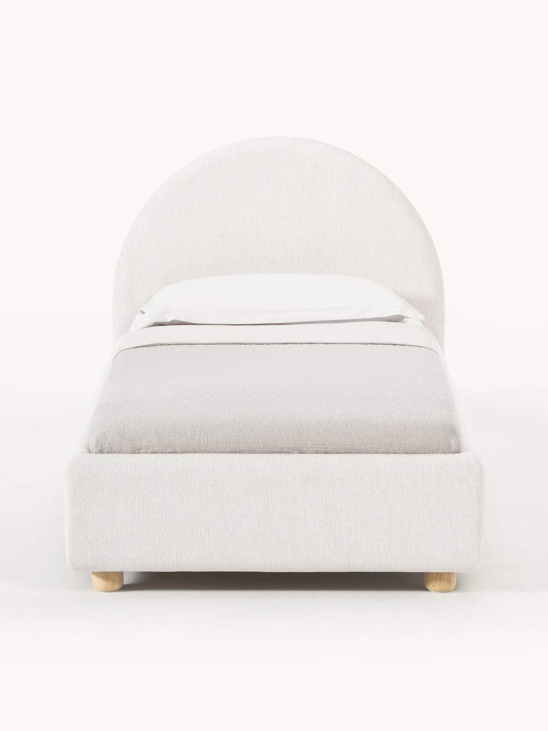 Ebba Single Bed — Off-White