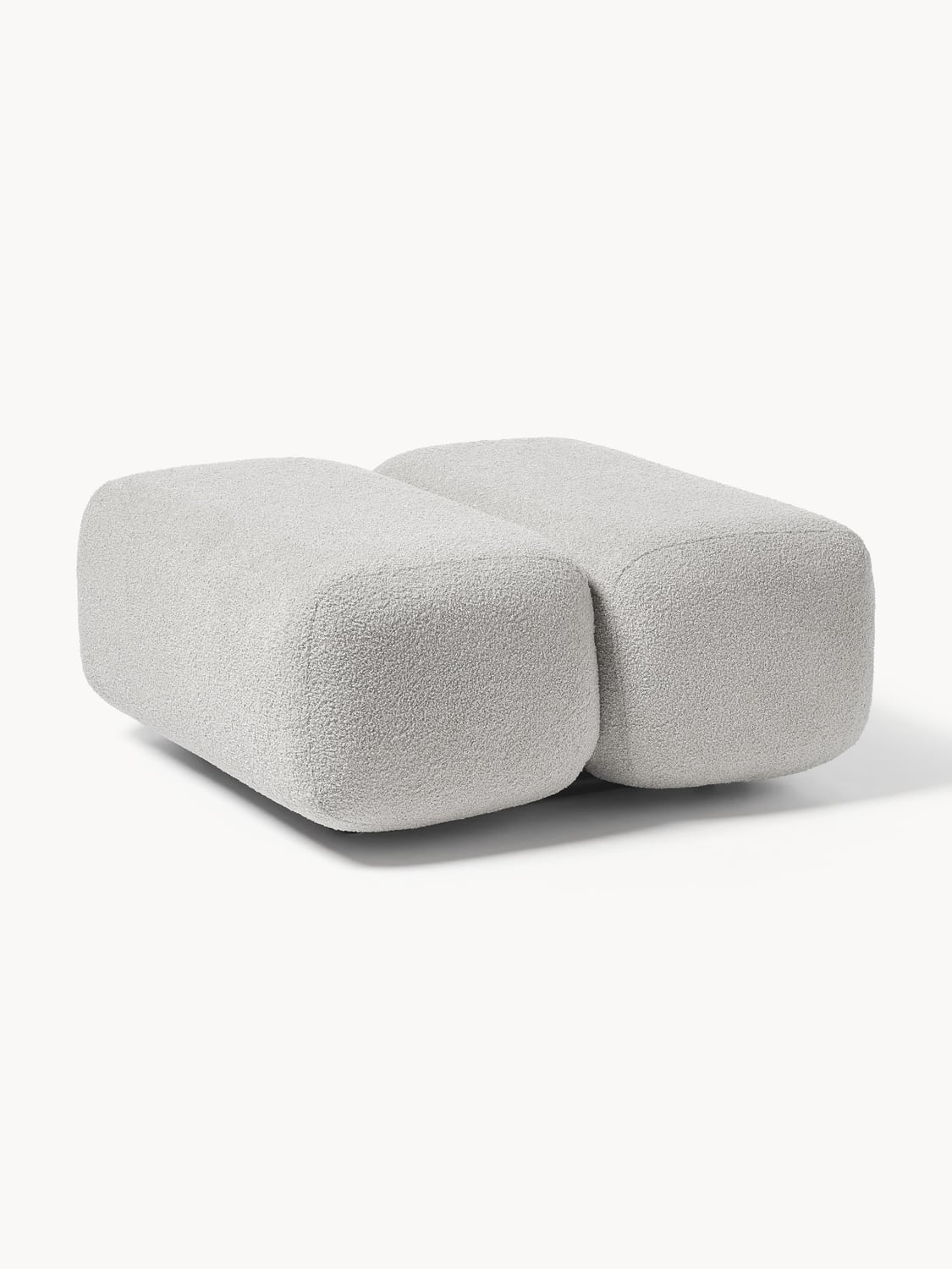 Caterpillar Teddy Upholstered Stool — Oatmeal