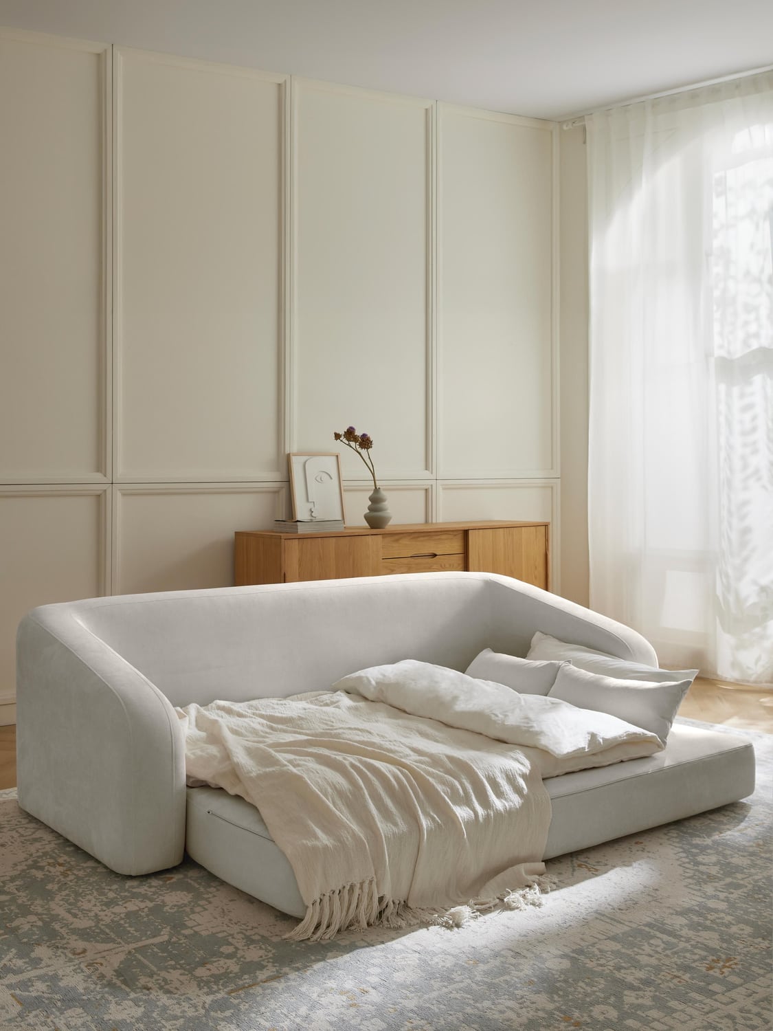 Eliot Sofa Bed (3-seater) — Oatmeal