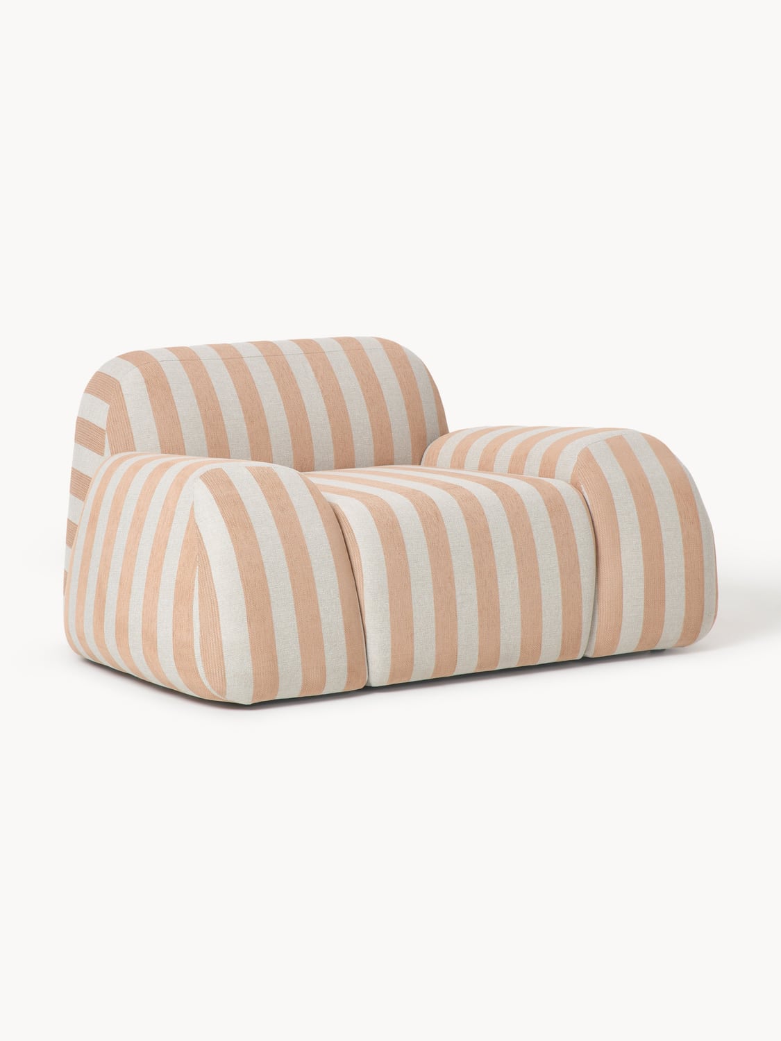 Wolke Striped Lounge Chair — Oatmeal