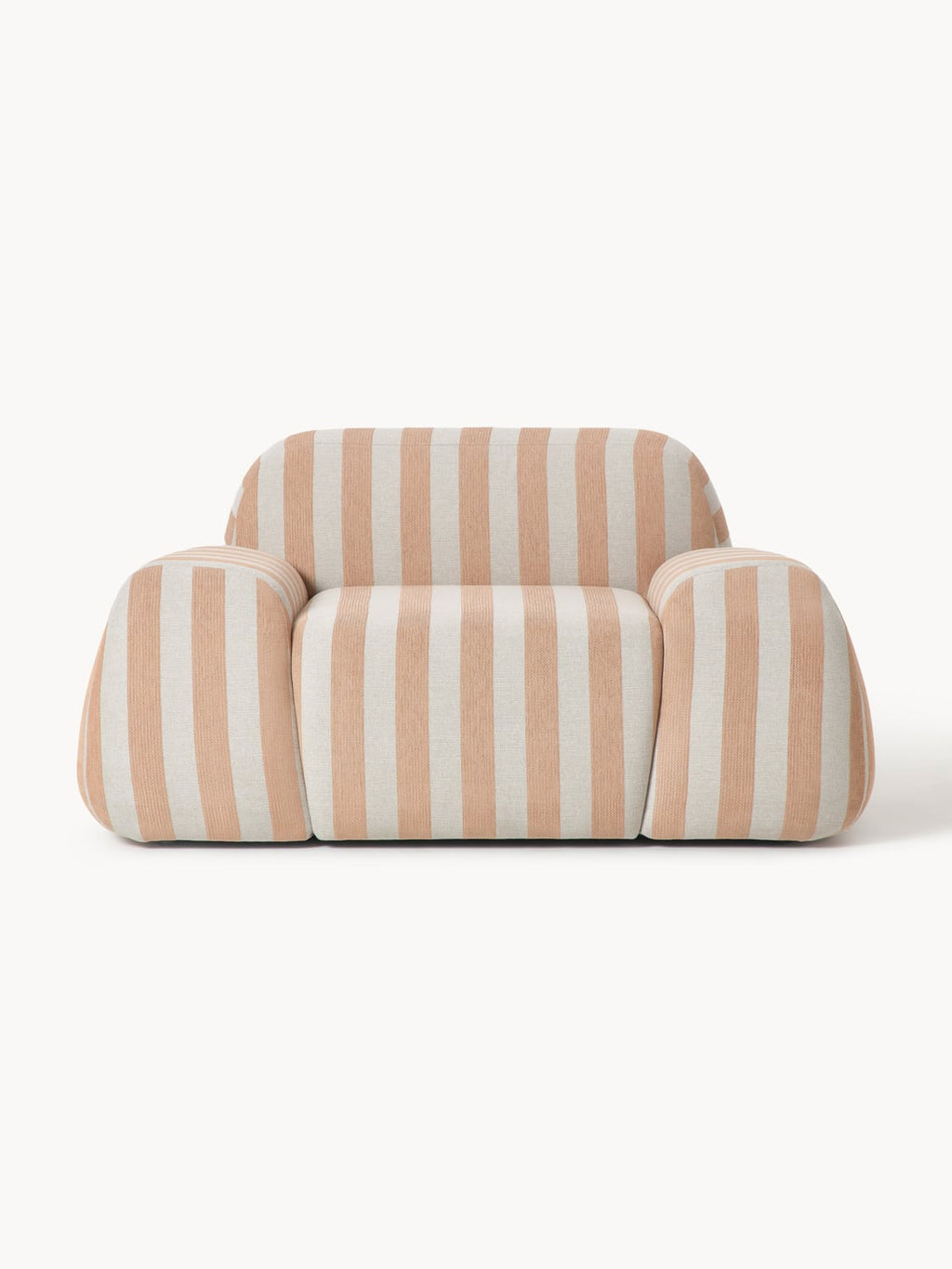 Wolke Striped Lounge Chair — Oatmeal
