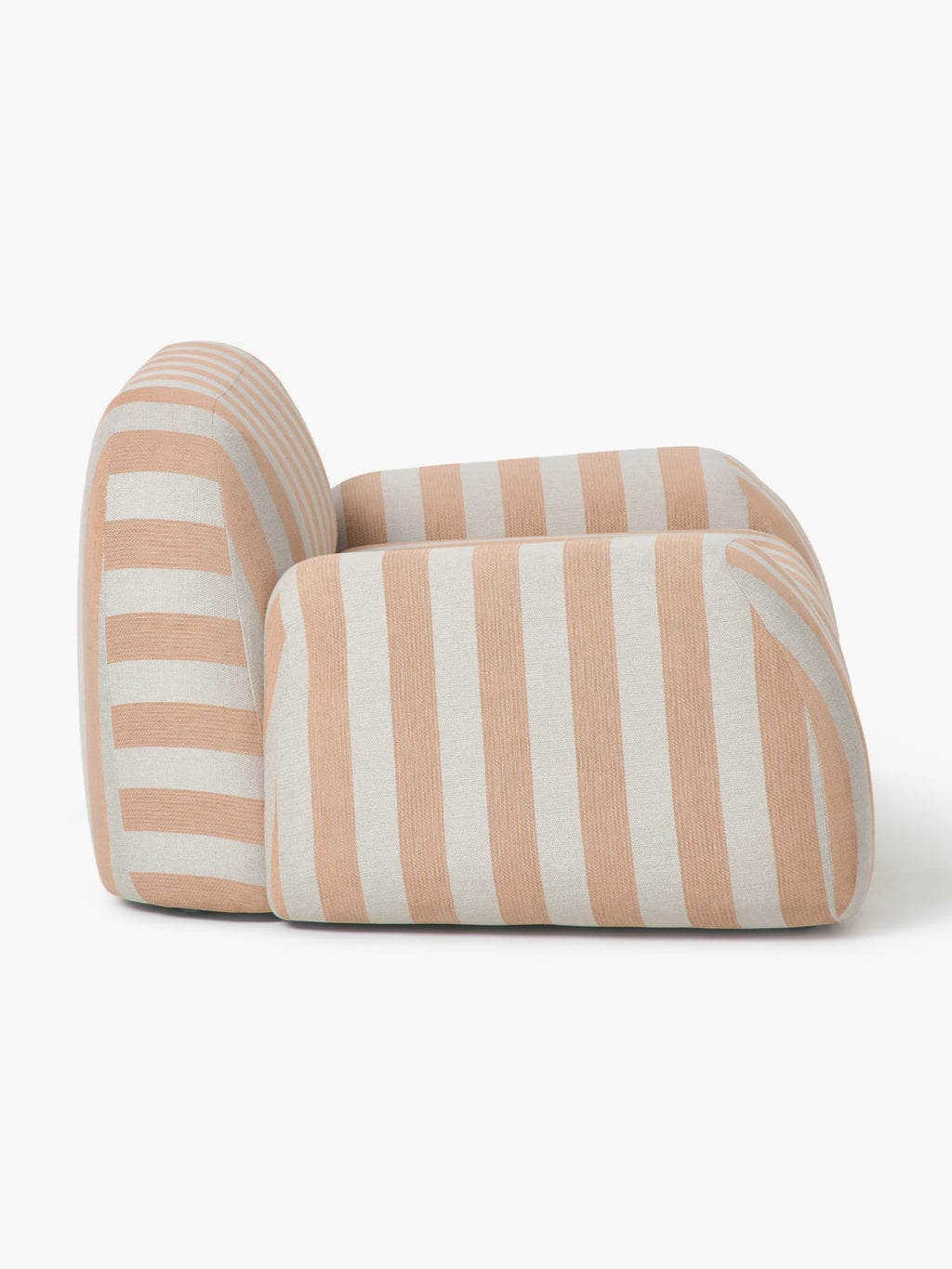 Wolke Striped Lounge Chair — Oatmeal