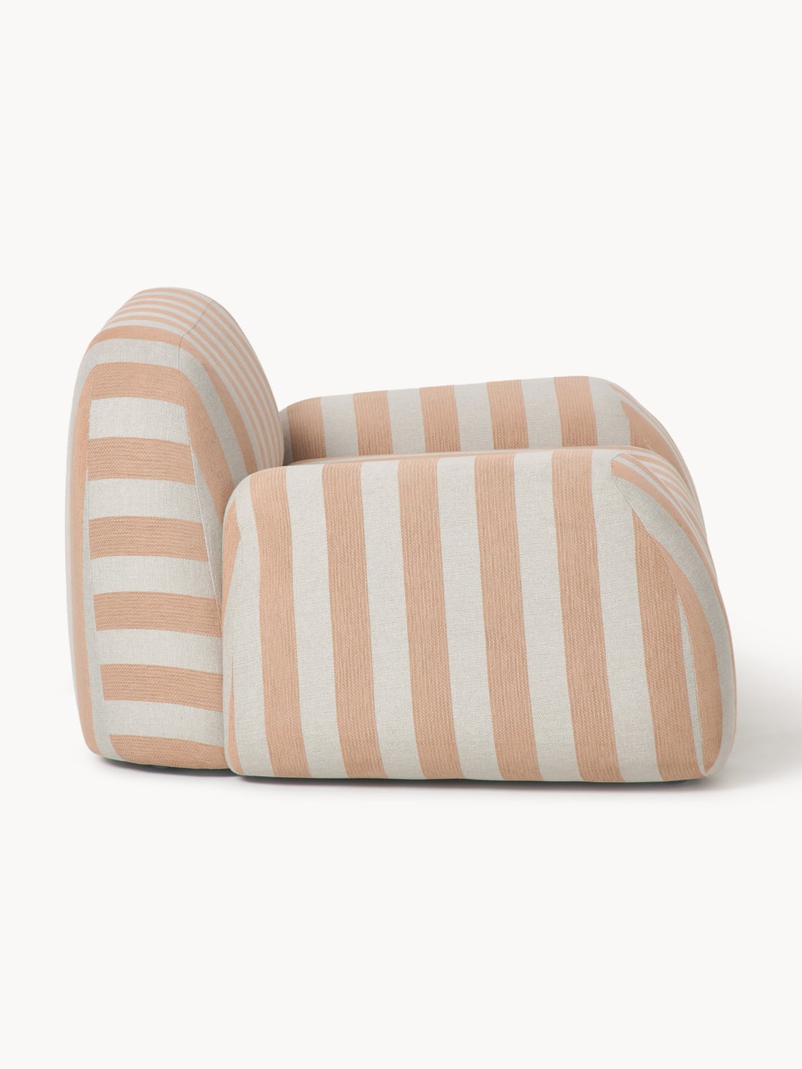Wolke Striped Lounge Chair — Oatmeal