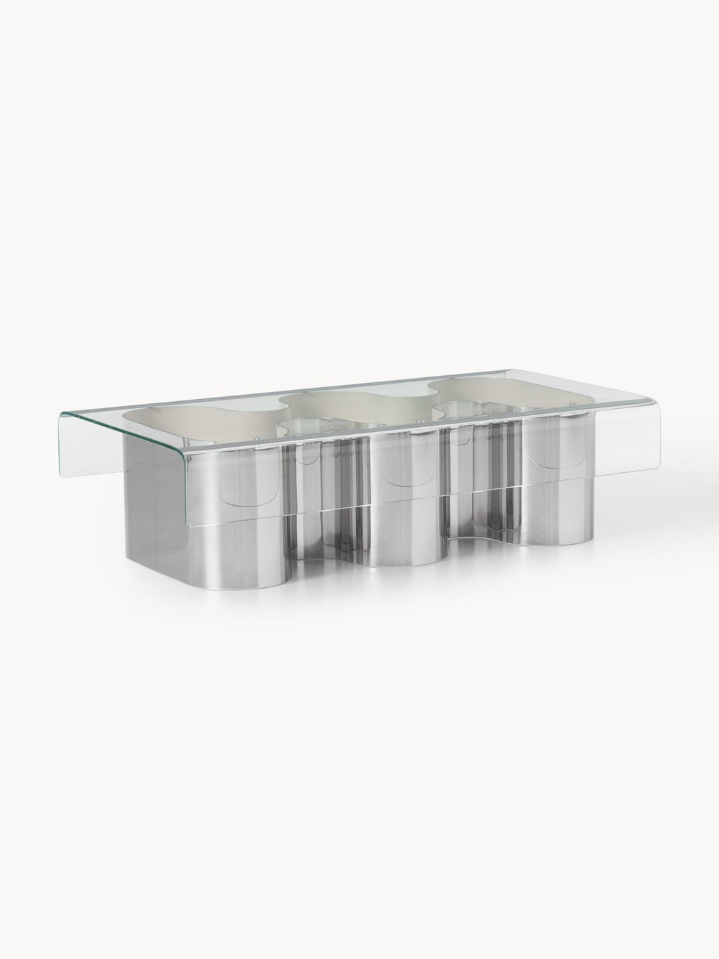 Jouri Coffee Table with Glass Top — Oatmeal