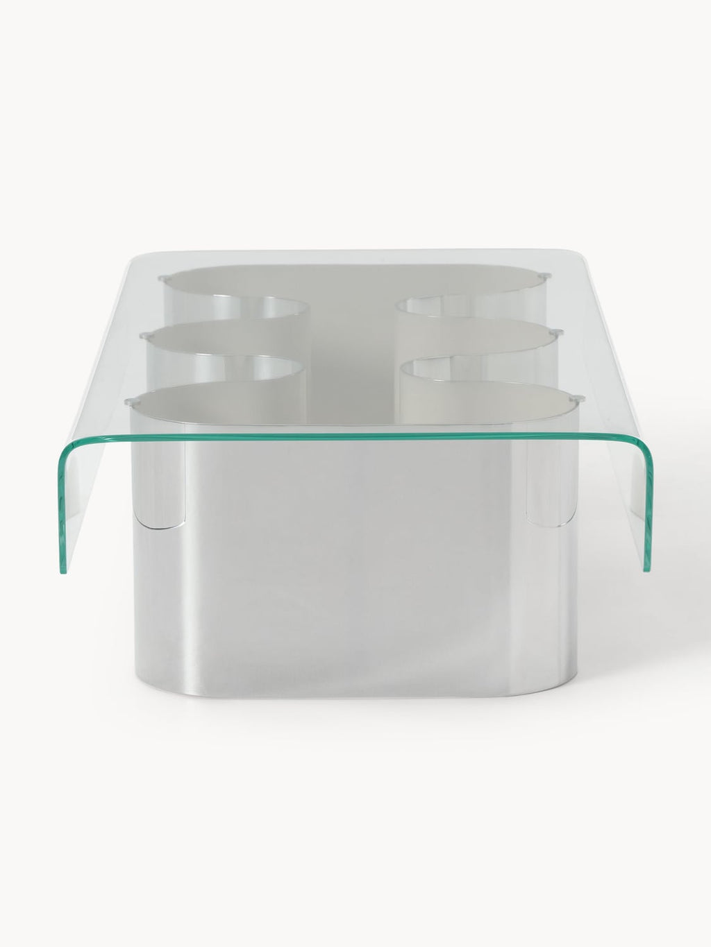 Jouri Coffee Table with Glass Top — Oatmeal