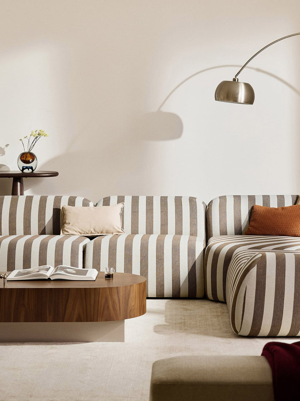 Wolke Striped Middle Module — Greige