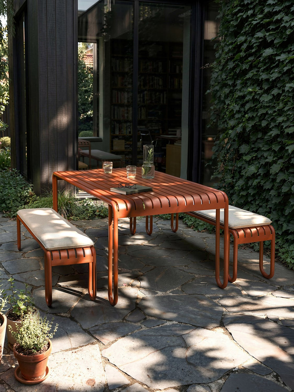 Caio Garden Table, 180 x 90 cm — Pink