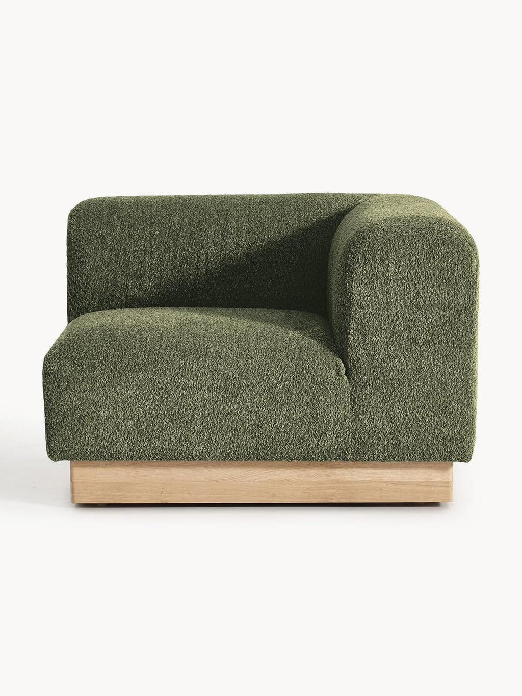 Natalie Corner Module in Teddy Bouclé — Green