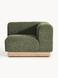 Natalie Corner Module in Teddy Bouclé — Green