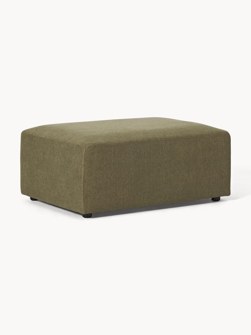 Melva Ottoman, B 99 x T 72 cm — Olive