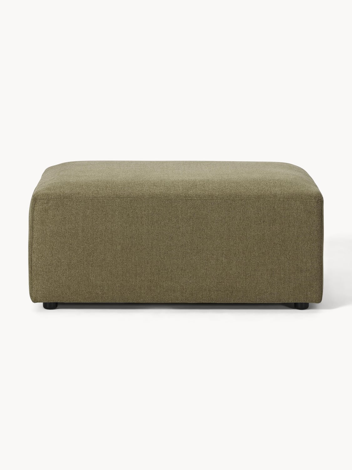 Melva Ottoman, B 99 x T 72 cm — Olive