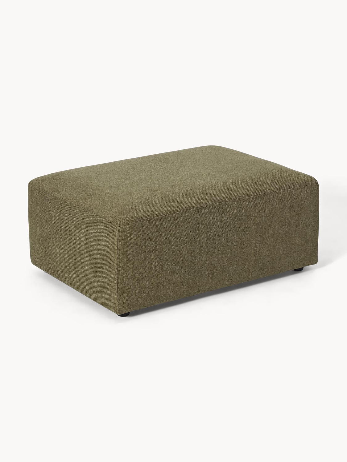 Melva Ottoman, B 99 x T 72 cm — Olive