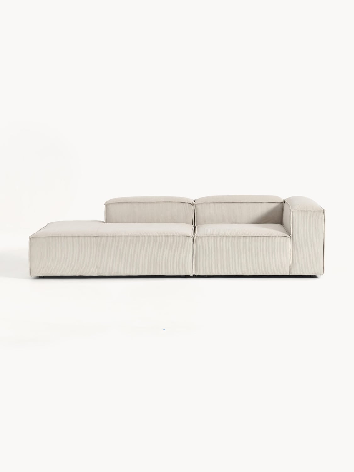 Lennon Modular Ottoman in Corduroy — Light Grey