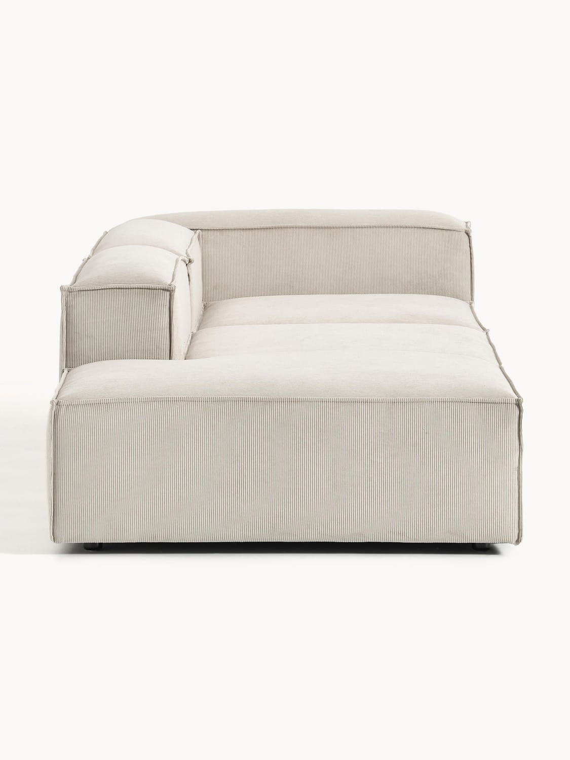 Lennon Modular Ottoman in Corduroy — Light Grey