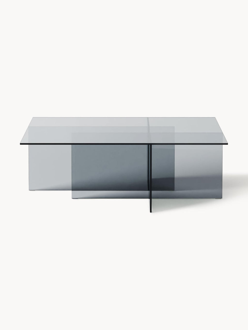 Anouk Glass-Coffee Table, B 102 cm — Taupe